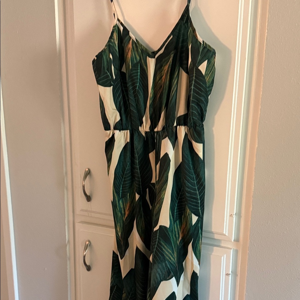 SHEIN leaf print romper